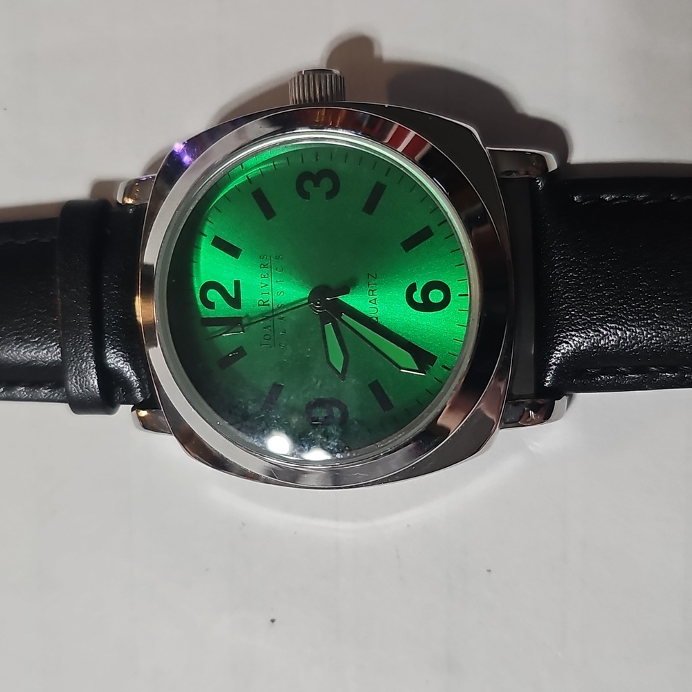 Joan Rivers Vibrant Green Dial Watch NWOT - Picture 6 of 8